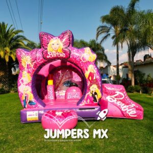 1 Inflable Circular con Rampa Barbie Jumpers MX