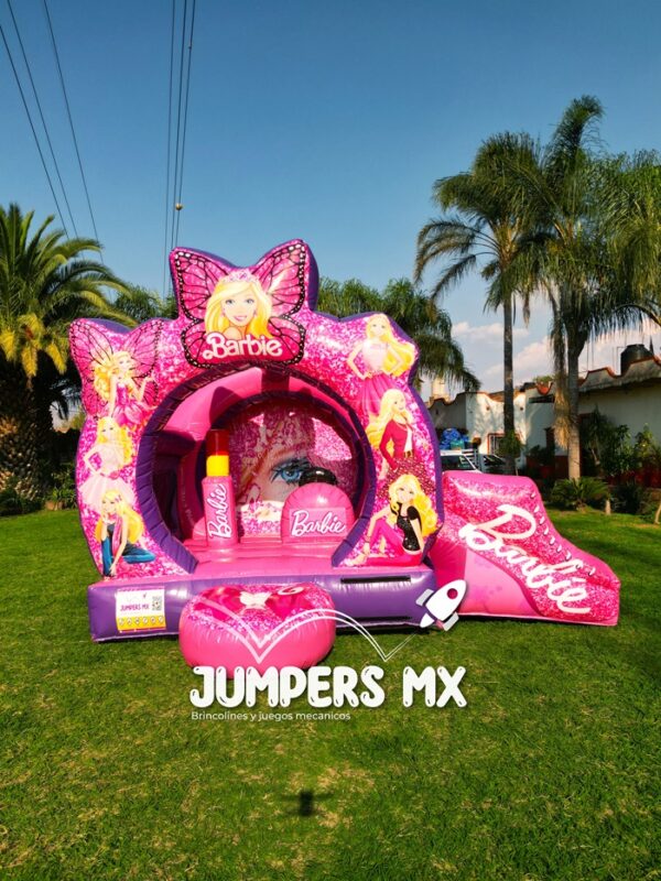 1 Inflable Circular con Rampa Barbie Jumpers MX