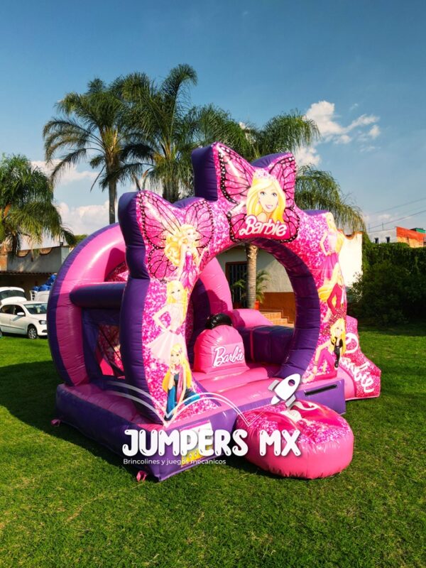 2 Inflable Circular con Rampa Barbie Jumpers MX