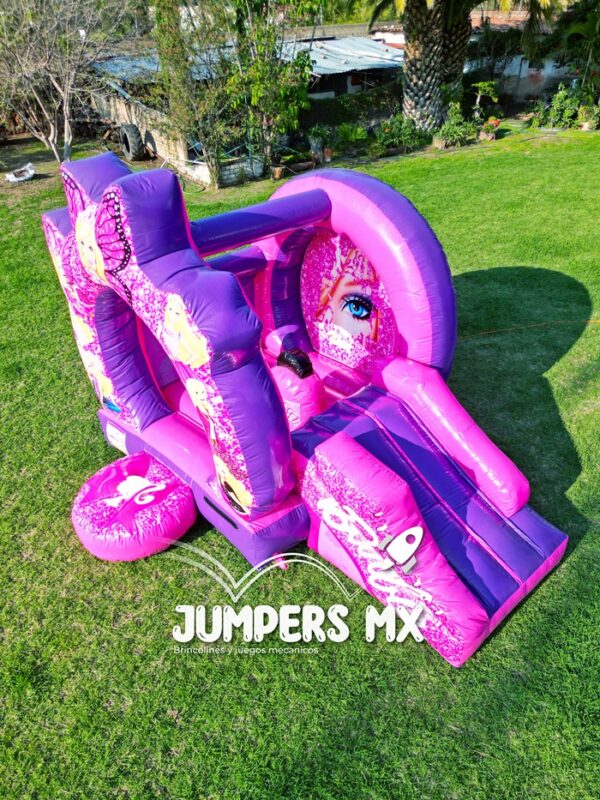 3 Inflable Circular con Rampa Barbie Jumpers MX