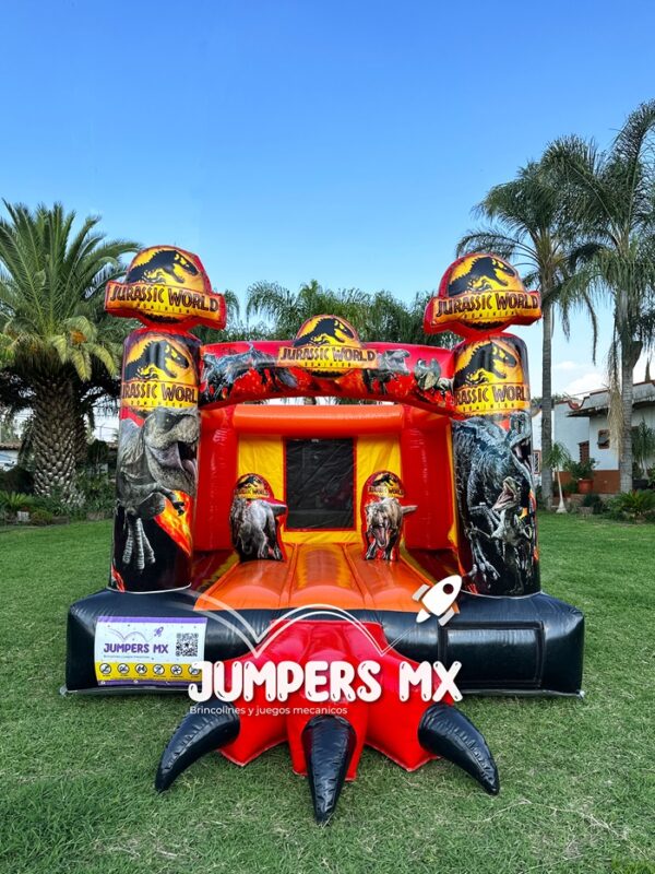 6 inflable circular Jurassic Naranja Jumpers MX