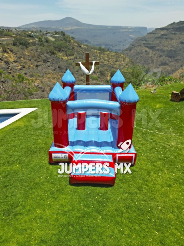 INFLABLE CASTILLO ROJO-AZUL - Imagen 2
